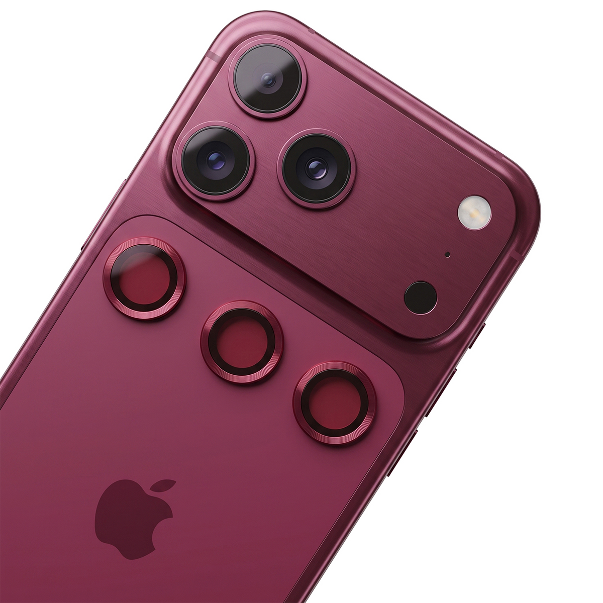OEM Rear Camera Protection Frame for Apple iPhone 18 Pro, Tempered Glass, Burgundy
