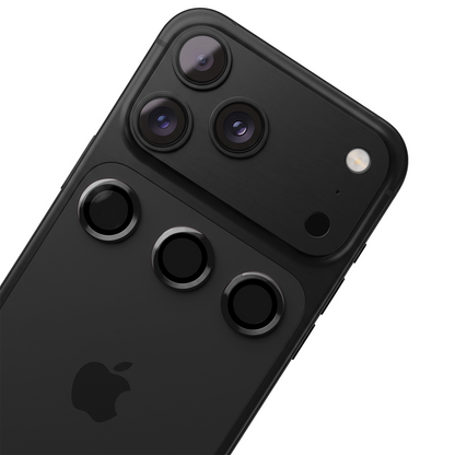 Cadre de protection pour caméra arrière OEM pour Apple iPhone 18 Pro Max, Verre trempé, Noir
