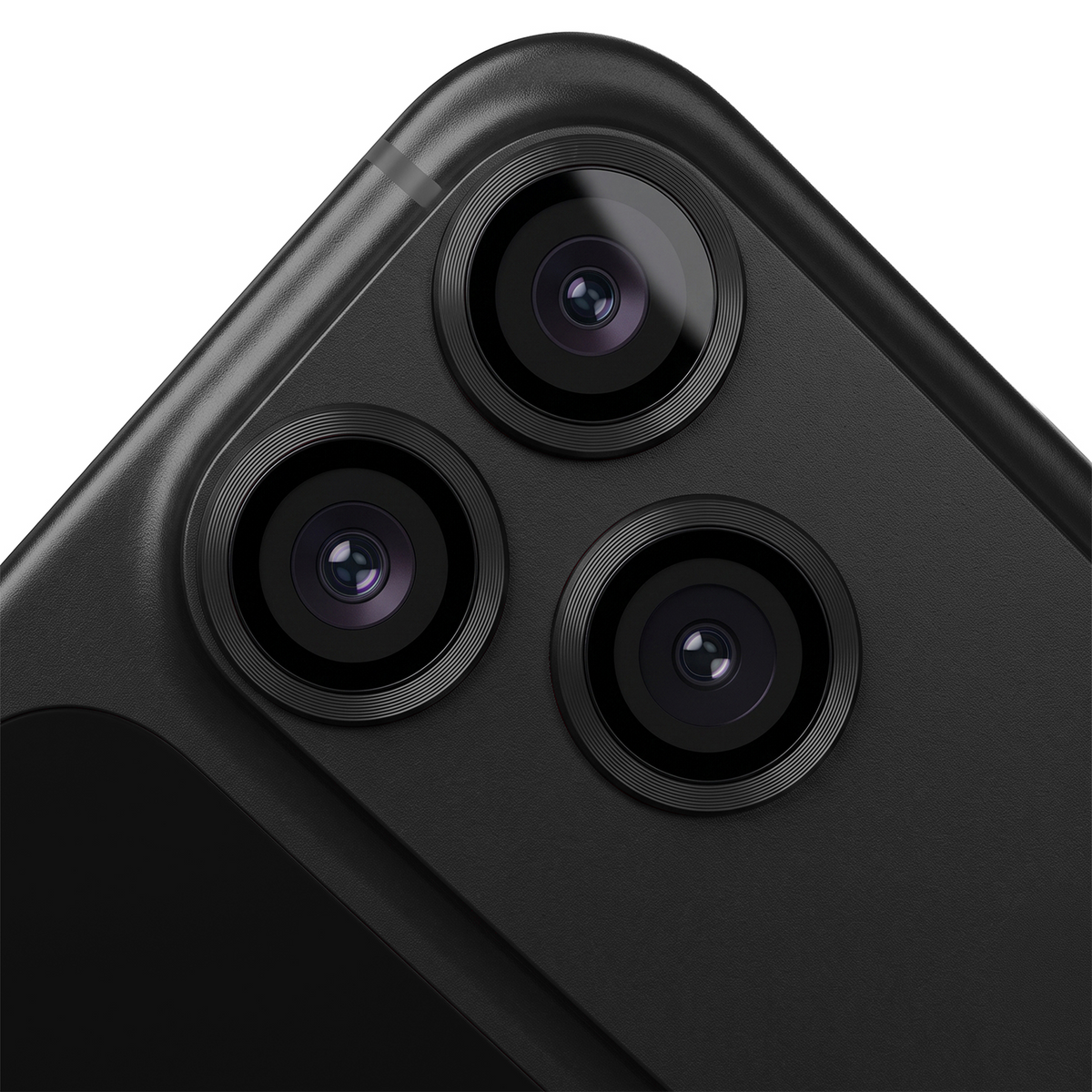Cadre de protection pour caméra arrière OEM pour Apple iPhone 18 Pro Max, Verre trempé, Noir