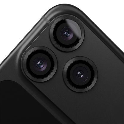 Cadre de protection pour caméra arrière OEM pour Apple iPhone 18 Pro Max, Verre trempé, Noir