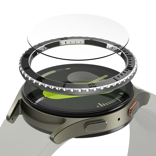 Cornice di Protezione Ringke Premium Styling per Samsung Galaxy Watch7 40mm, Modello 3, Nera