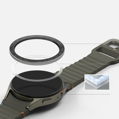 Cornice di Protezione Ringke Premium Styling per Samsung Galaxy Watch7 44mm, Modello 1, Nera