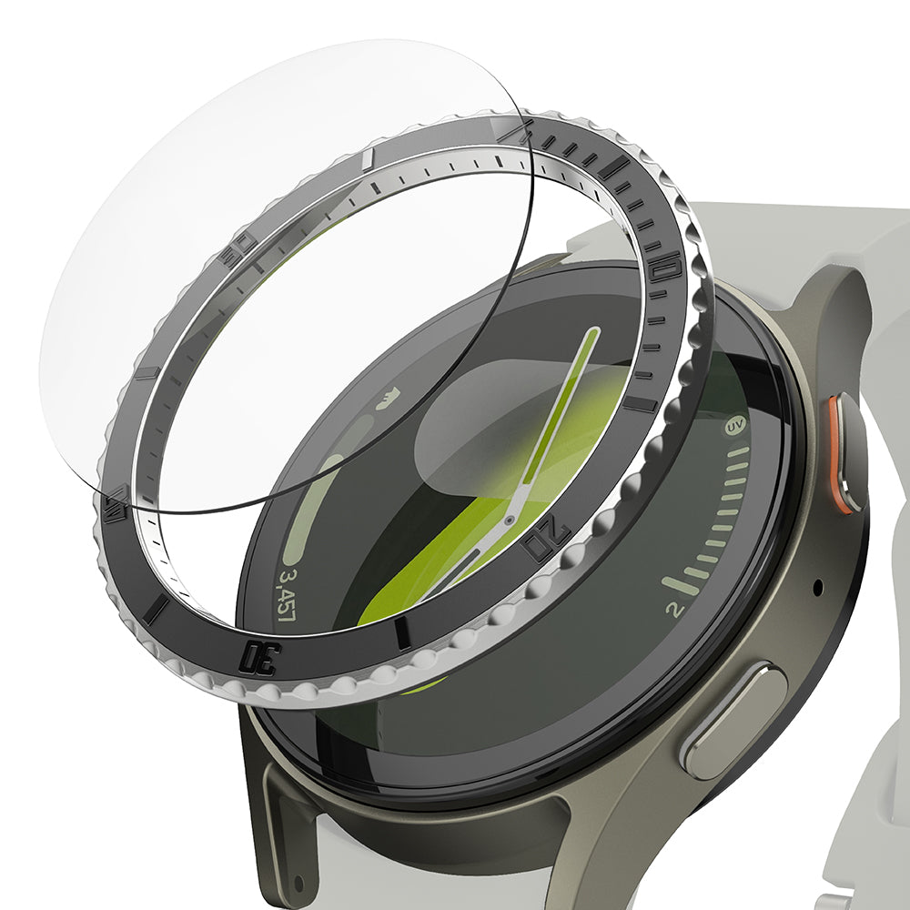 Cornice di Protezione Ringke Premium Styling per Samsung Galaxy Watch7 44mm, Modello 3, Nera