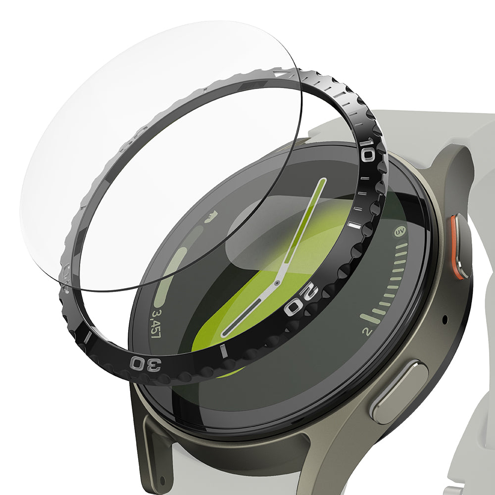 Cadre de protection Ringke Styling pour Samsung Galaxy Watch7 40mm, Modèle 6, Noir