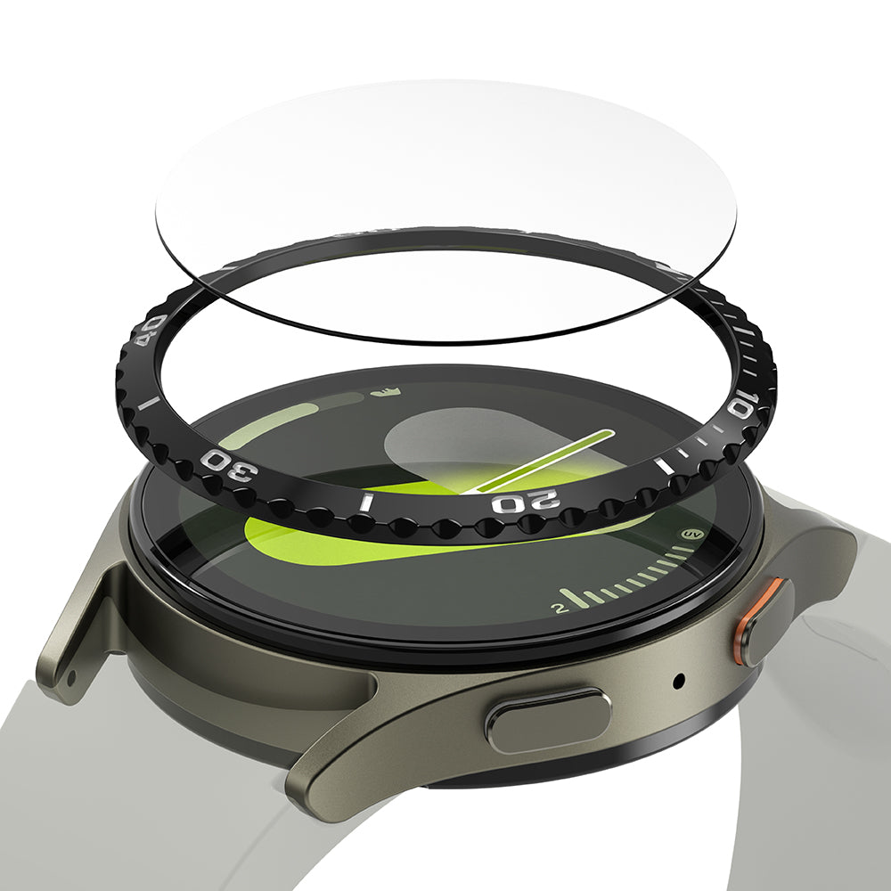 Cadre de protection Ringke Styling pour Samsung Galaxy Watch7 40mm, Modèle 6, Noir