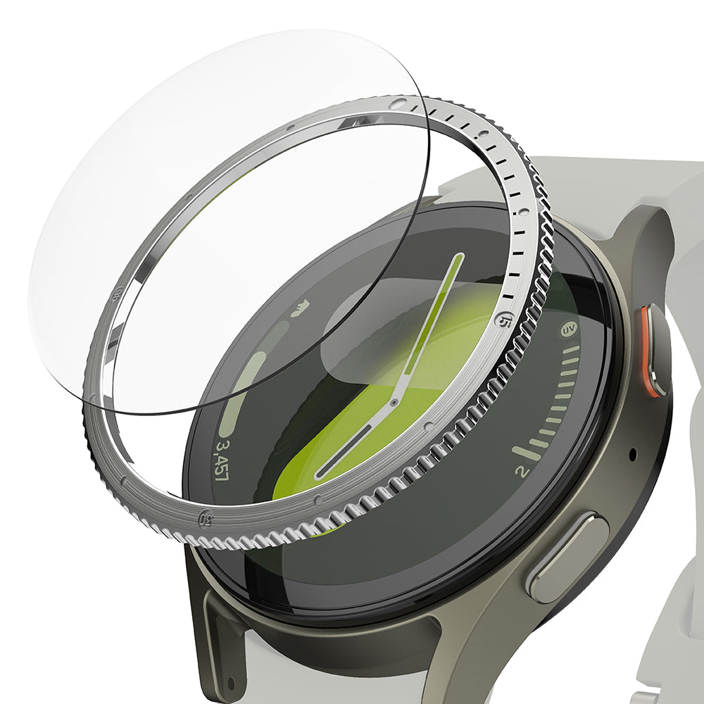 Ringke Styling Schutzrahmen für Samsung Galaxy Watch7 40mm, Modell 7, Silberfarben