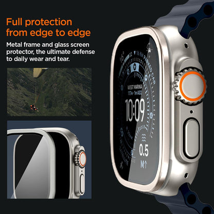 Cadre de protection Spigen Tune with Glass pour Apple Watch Ultra Series, argenté ACS11595