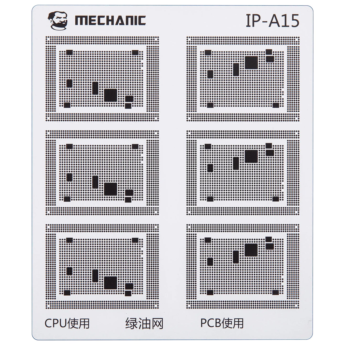 Schablone zur Isolierung von CI-Leiterbahnen Mechanic für Apple iPhone 6 - 16 Serie