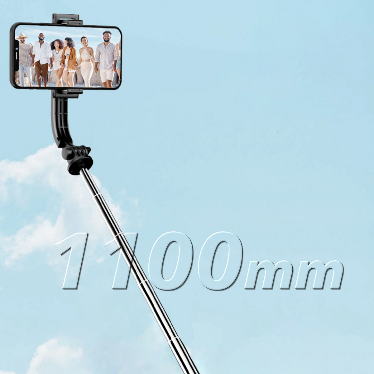 Selfie Stick Bluetooth Dudao F18S 4in1, Universal, Schwarz