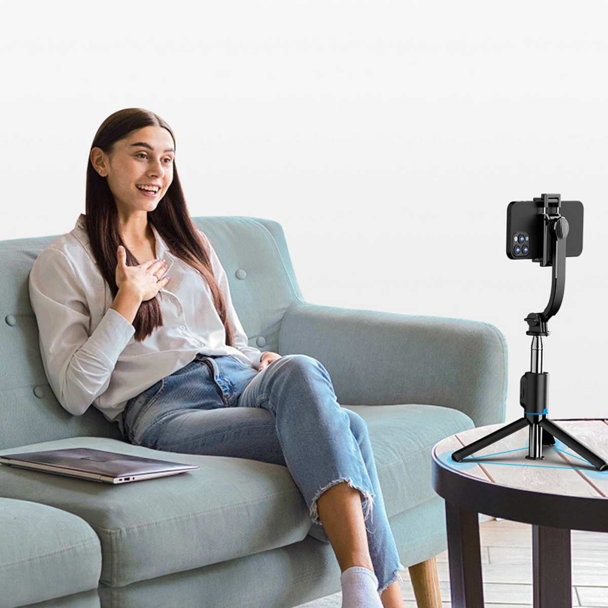 Selfie Stick Bluetooth Dudao F18S 4in1, Universal, Schwarz