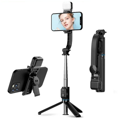 Selfie Stick Bluetooth Techsuit C01s, Universale, Nero