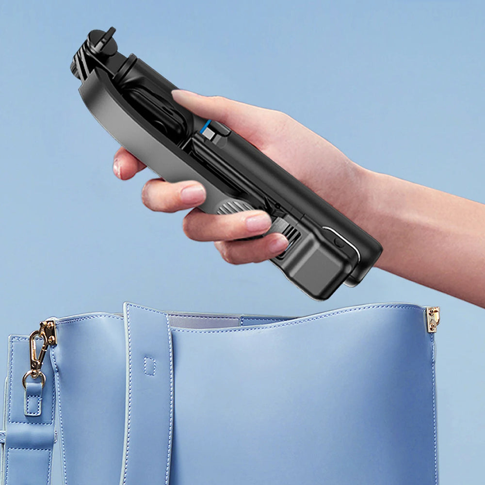 Selfie Stick Bluetooth Techsuit C01s, Universale, Nero