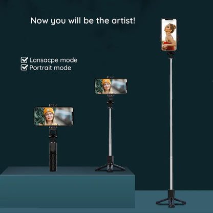 Selfie Stick Bluetooth Techsuit K03, Universal, Schwarz