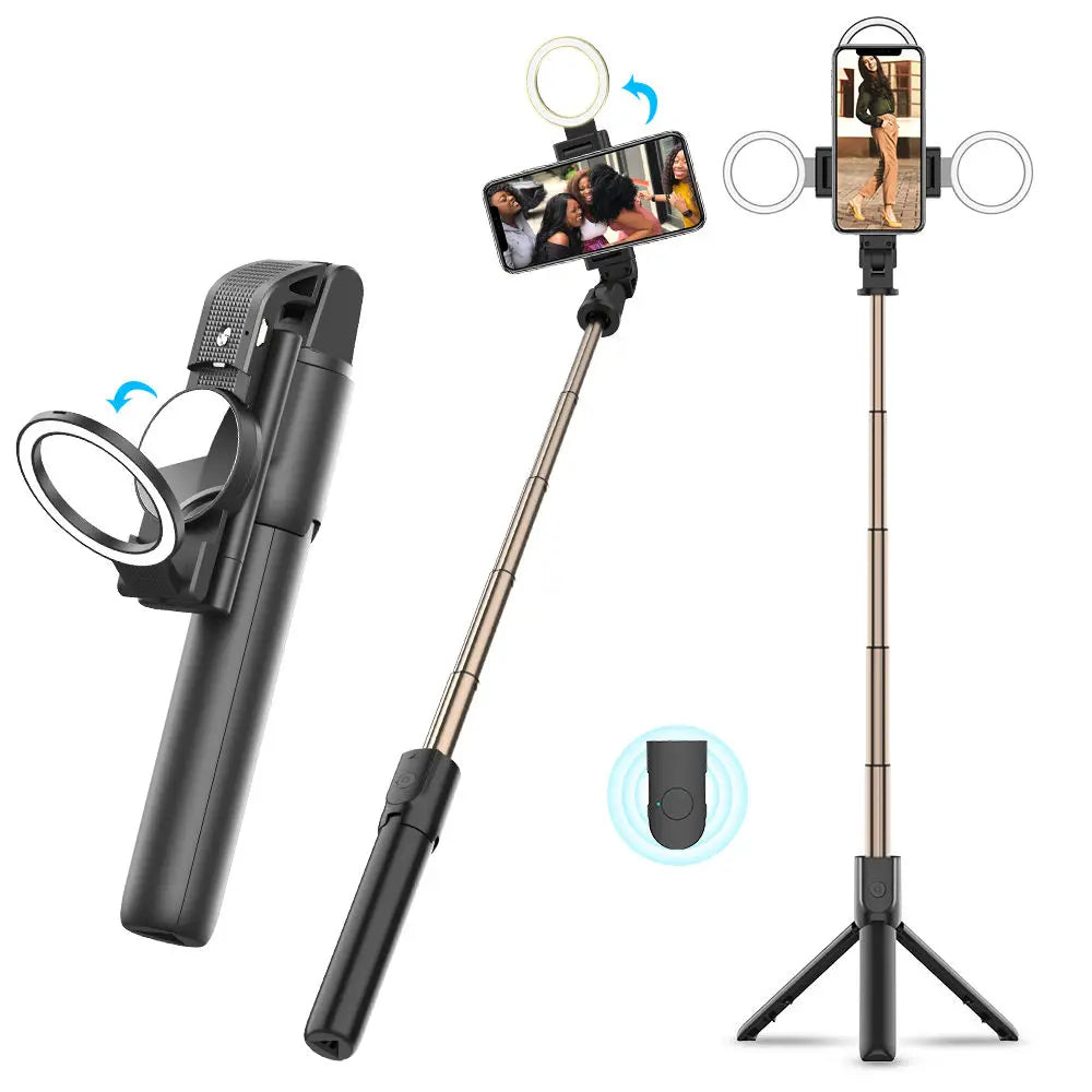 Selfie Stick Bluetooth Techsuit K13, Universale, Nero
