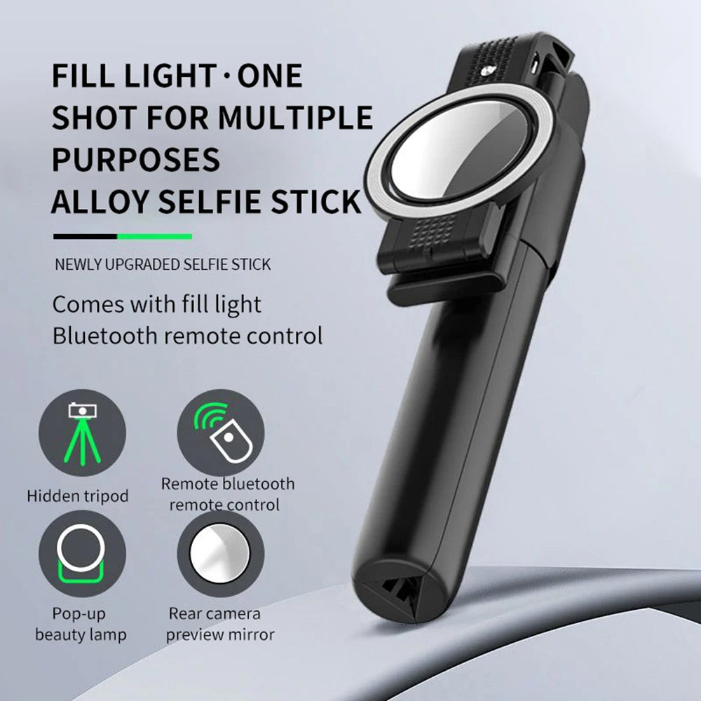 Selfie Stick Bluetooth Techsuit K13, Universale, Nero