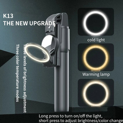 Selfie Stick Bluetooth Techsuit K13, Universale, Nero