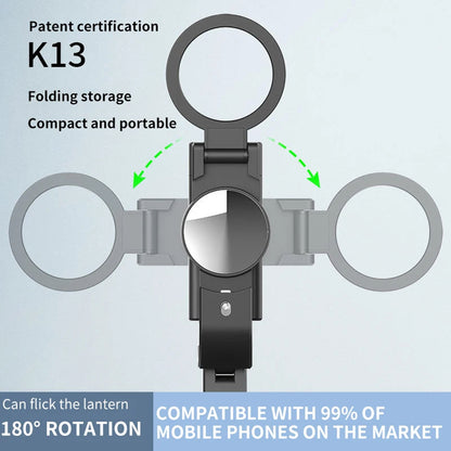 Selfie Stick Bluetooth Techsuit K13, Universale, Nero