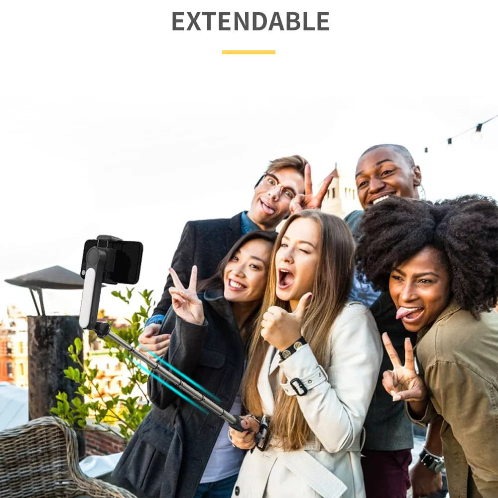 Gimbal Stabilizzatore Bluetooth Techsuit L09 Gimbal, Universale, Nero