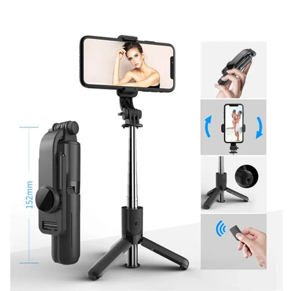 Selfie Stick Bluetooth Techsuit L11, Universale, Nero