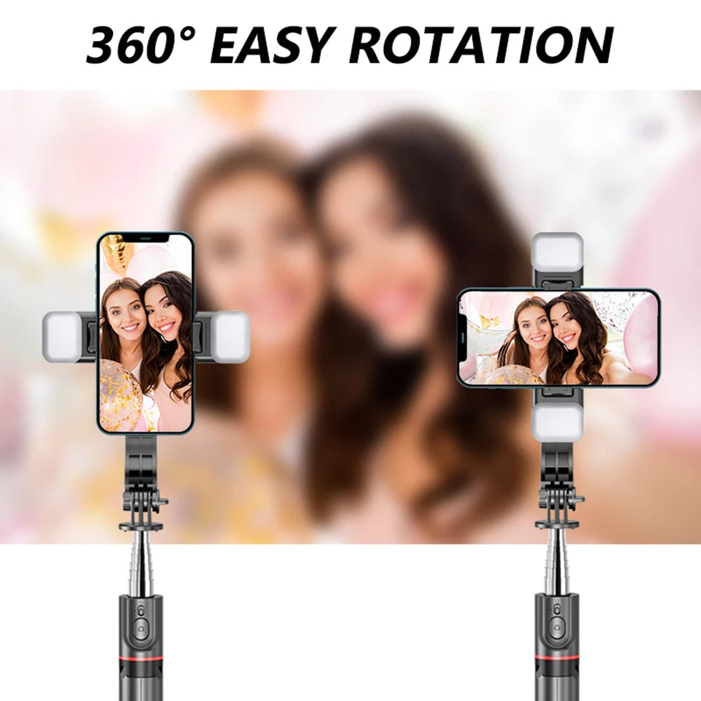 Selfie Stick Bluetooth Techsuit L13d, Universel, Noir