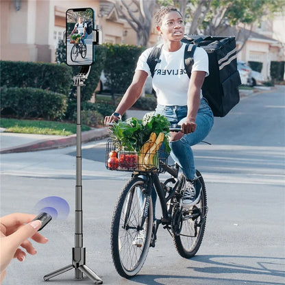 Selfie Stick Bluetooth Techsuit L18sMini, Universal, Schwarz