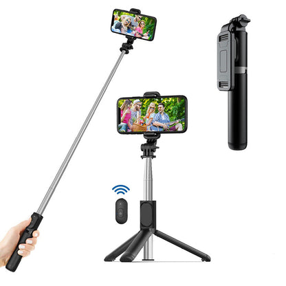 Selfie Stick Bluetooth Techsuit Q01, Universale, Nero