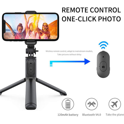 Selfie Stick Bluetooth Techsuit Q01, Universale, Nero