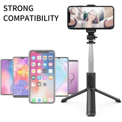 Selfie Stick Bluetooth Techsuit Q01, Universale, Nero