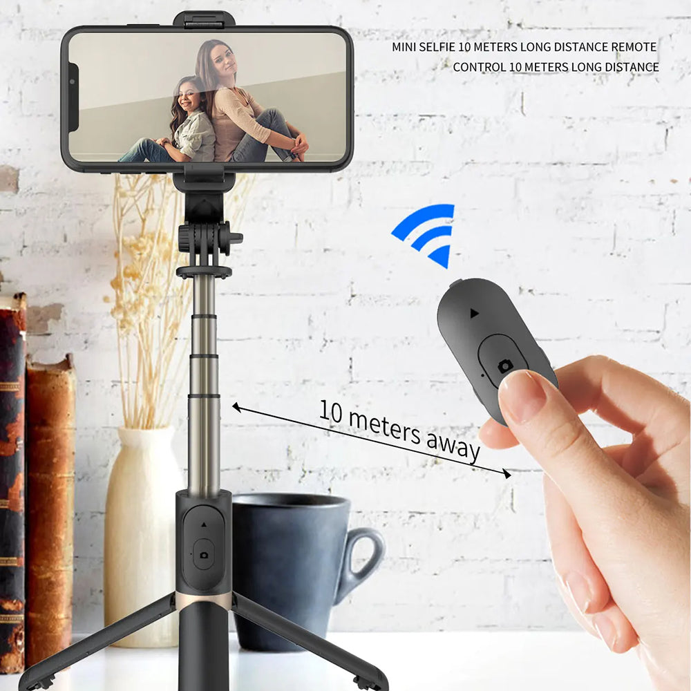 Selfie Stick Bluetooth Techsuit Q03, Universale, Nero