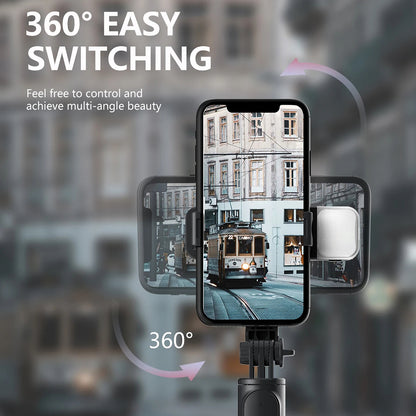 Perche à selfie Bluetooth Techsuit Q03s, Universelle, Noire