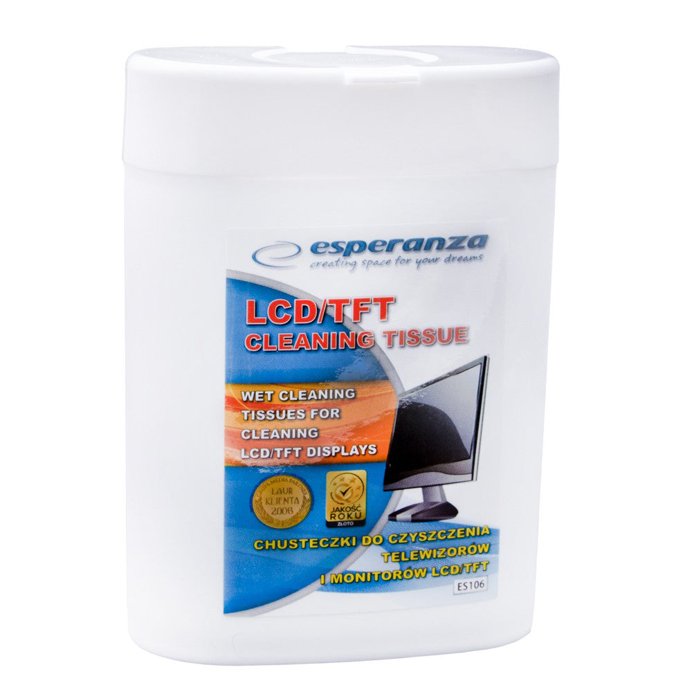 Lingettes Humides de Nettoyage Esperanza ES106, Lot de 100 pièces