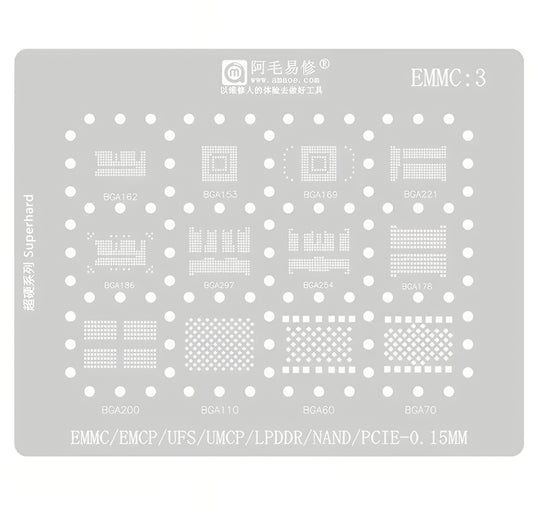 Grille BGA Amaoe pour mémoire eMMC DDR