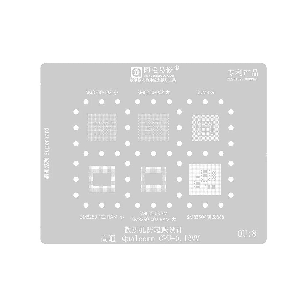 Rete BGA Amaoe per CPU Qualcomm Serie QU1-8