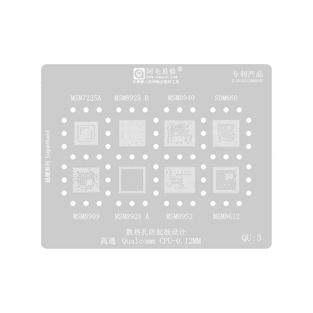 Rete BGA Amaoe per CPU Qualcomm Serie QU1-8