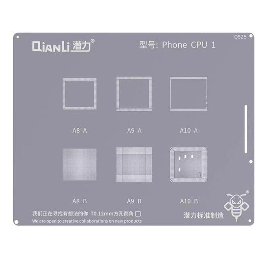 Gabarit BGA QIANLI QS25 pour la série Apple iPhone, CPU1