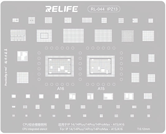 Rete BGA Relife RL-044 IPZ13 per Apple iPhone 14 / 14 Plus / 14 Pro / 14 Pro Max, CPU