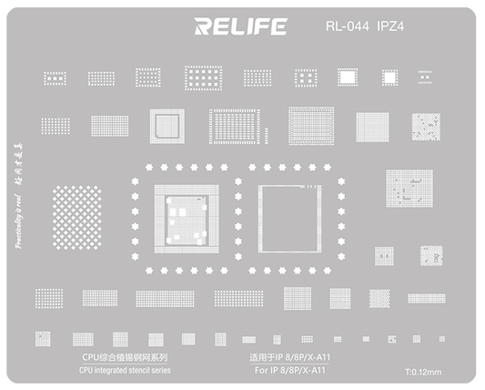 Rete BGA Relife RL-044 IPZ4 per Apple iPhone 8 / 8 Plus / X, CPU
