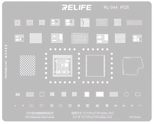 Rete BGA Relife RL-044 IPZ6 per Apple iPhone 11 / 11 Pro / 11 Pro Max, CPU