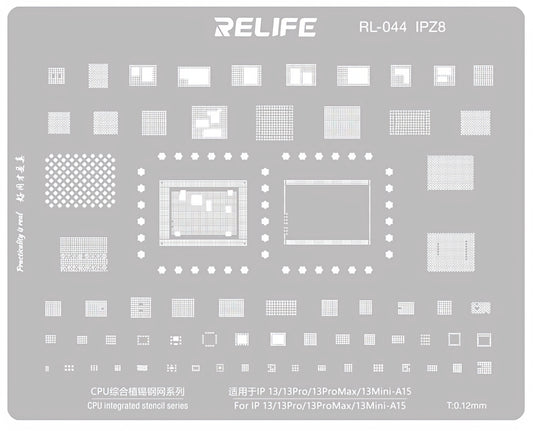 Rete BGA Relife RL-044 IPZ8 per Apple iPhone 13 / 13 Pro / 13 Pro Max / 13 mini, CPU