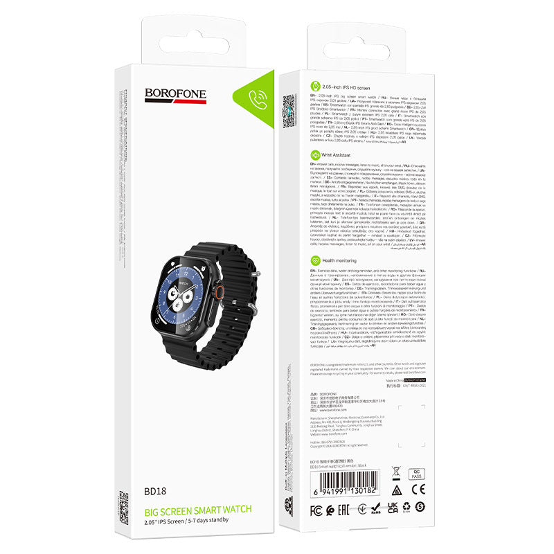 Smartwatch Borofone BD18, Nero