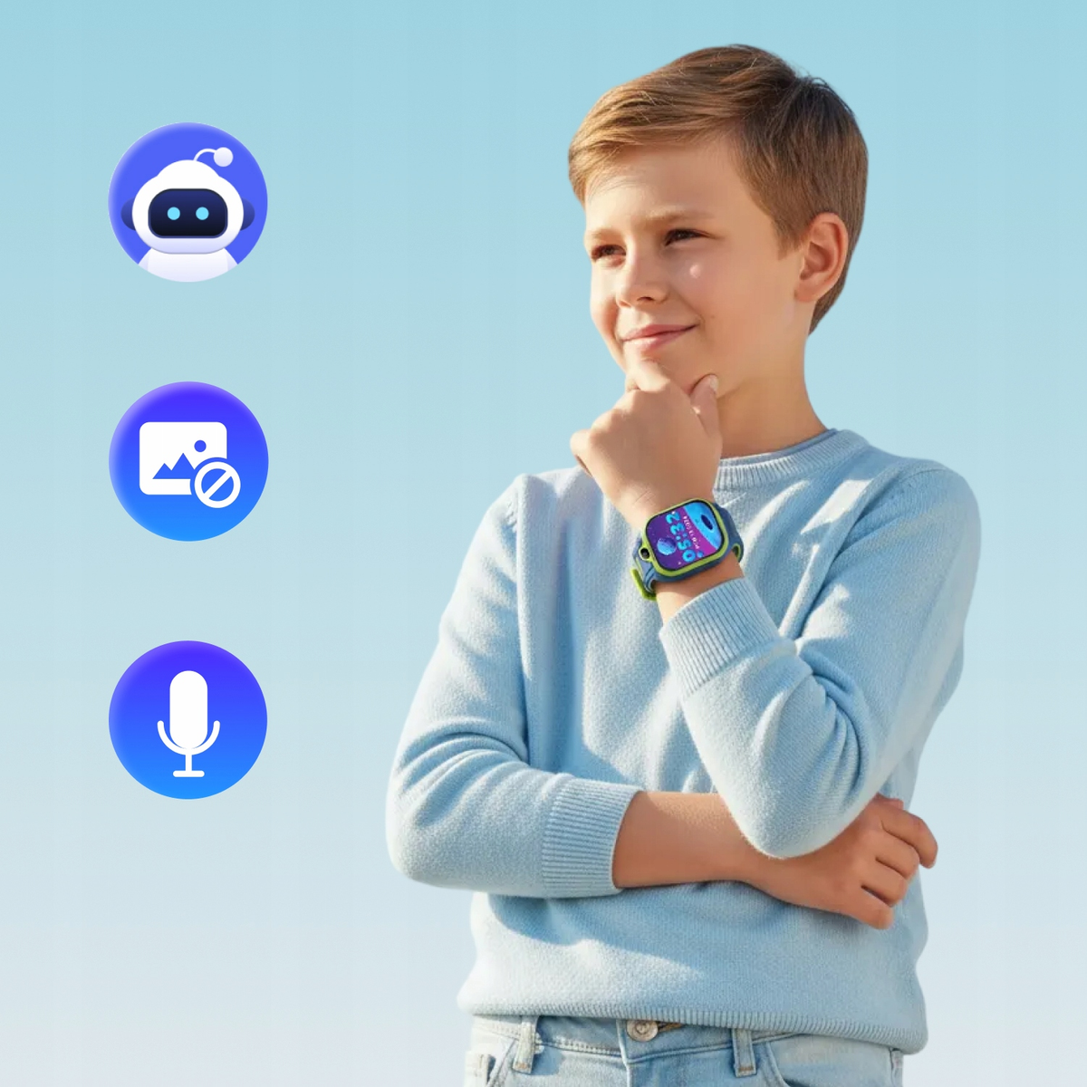 Smartwatch Forever Kids Boost KW-530 Call, Blu