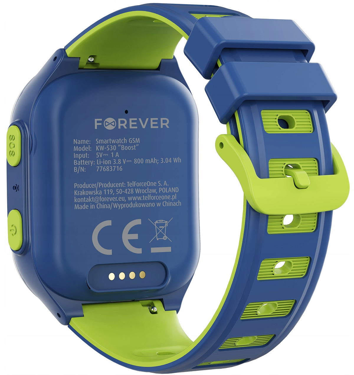 Smartwatch Forever Kids Boost KW-530 Call, Blu