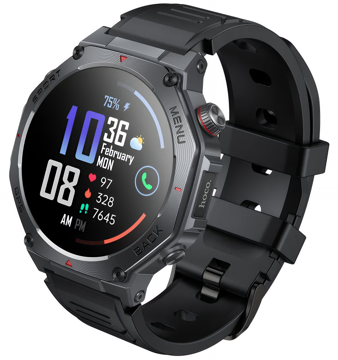 Smartwatch HOCO Y37 Call, Schwarz