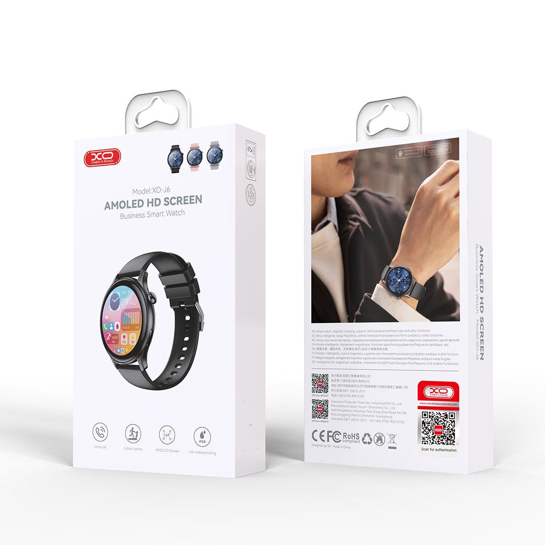 Smartwatch XO Design J6, Schwarz