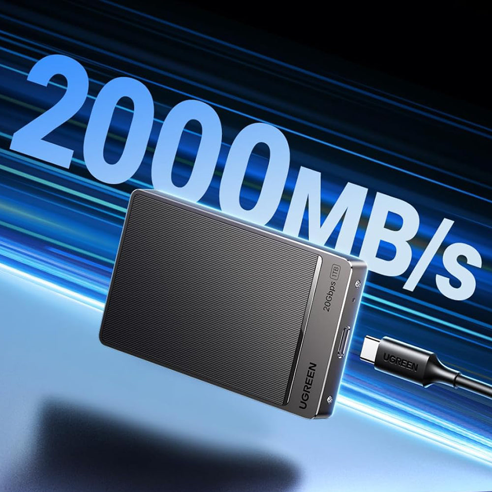 Disque à l'état solide (SSD externe) UGREEN 35270, 1TB, Gris