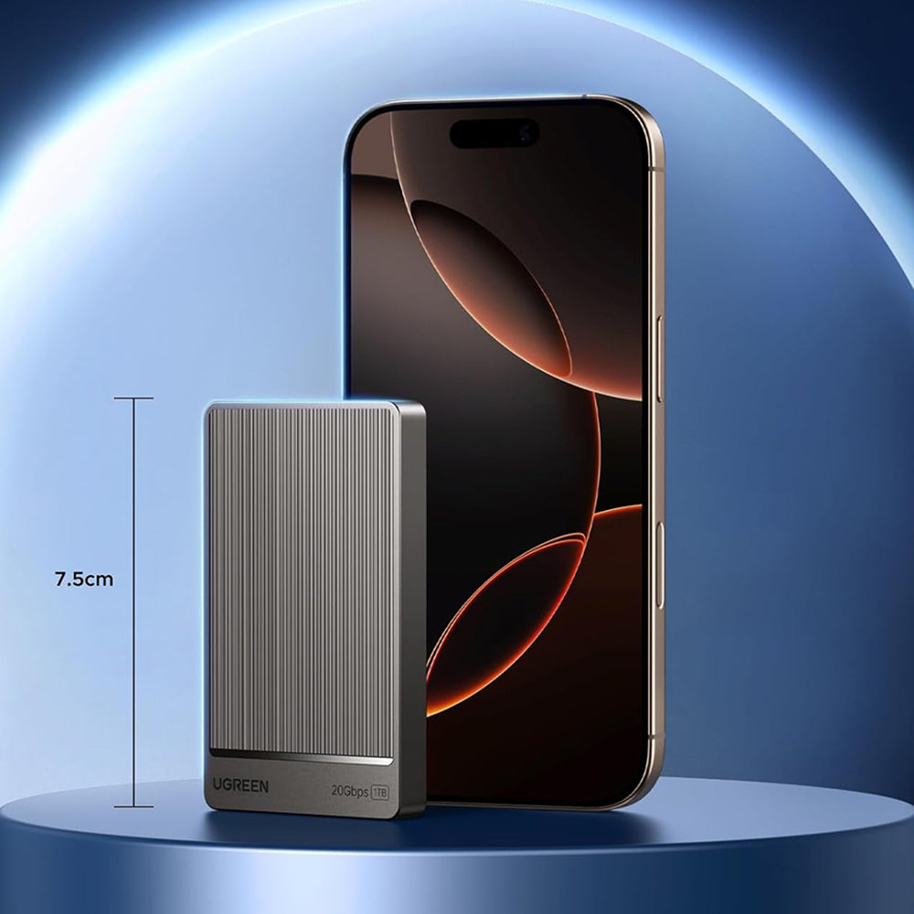 Disque à l'état solide (SSD externe) UGREEN 35270, 1TB, Gris