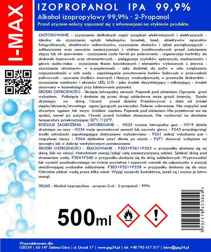 Isopropylalkohol-Reinigungsspray GSG24 I-Max, 500ml