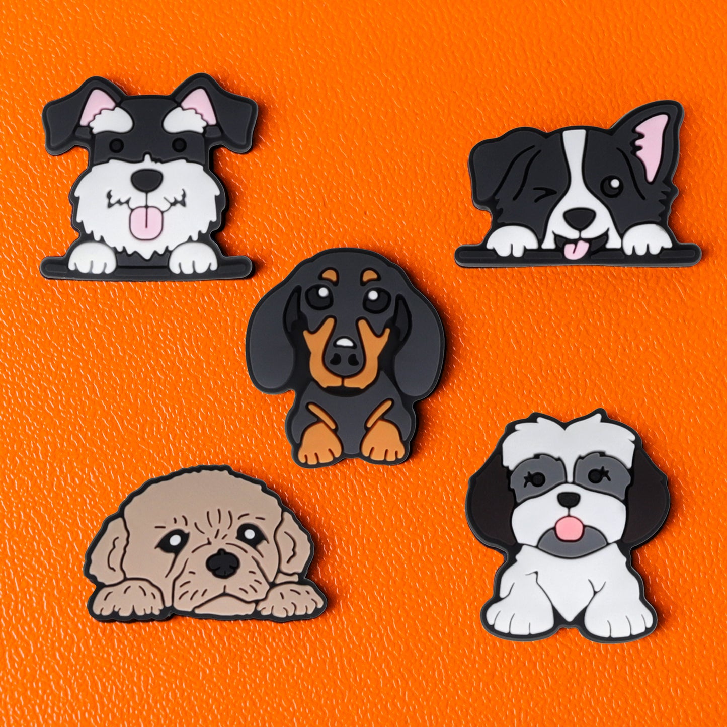 Sticker 3D OEM Chien pour Coque de Téléphone / Tablette, Set de 5 pièces, Multicolore