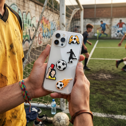Sticker 3D OEM Football per Custodia Telefono / Tablet, Set 5 pezzi, Multicolore