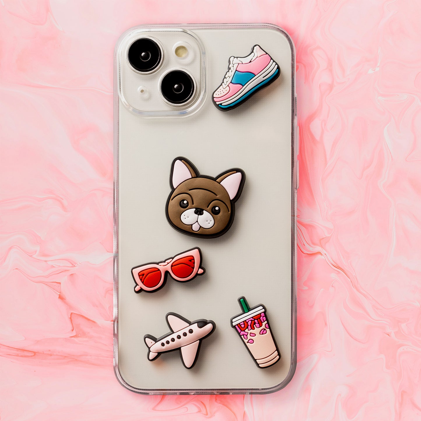 Sticker 3D OEM Lifestyle per Custodia Telefono / Tablet, Set da 5 pezzi, Rosa